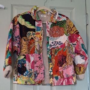 NWT Dylan Multicolor Patchwork Women's Button Up Jacket